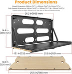 Drop Down Tailgate Table with Wood Tray for Jeep Wrangler JK JL & JT 2007-2024