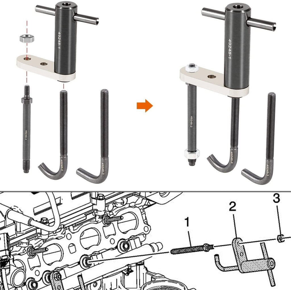 6706 Fuel Injector Rail Assembly Remover Tool EN-49248 For Chevy GMC Cadillac GM