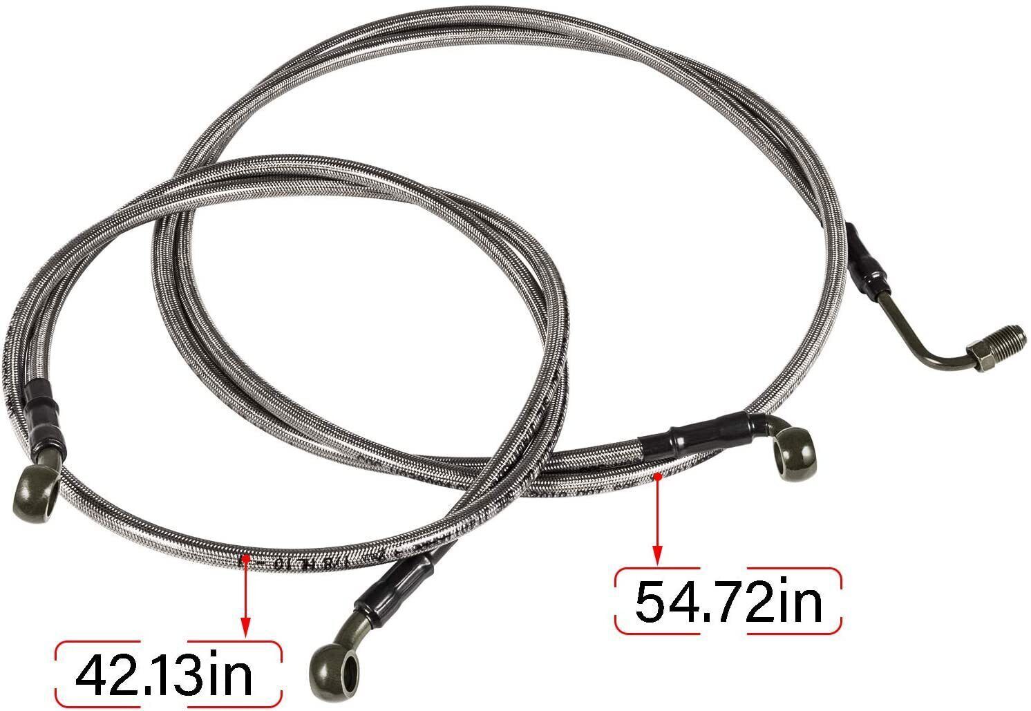 1068 Extended Front/Rear Brake Lines for Polaris RZR 800/S 800/4 800/XP 900/570