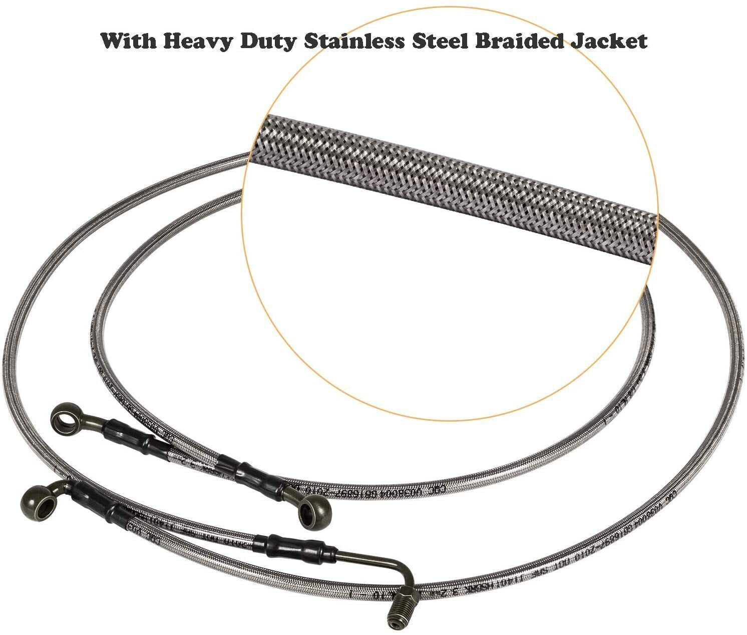 1068 Extended Front/Rear Brake Lines for Polaris RZR 800/S 800/4 800/XP 900/570