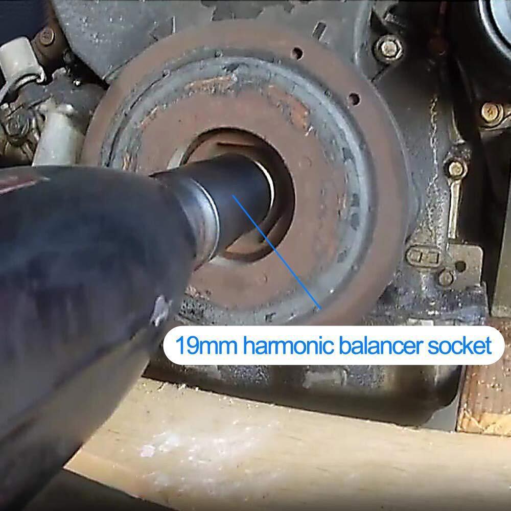 19mm Harmonic Balancer Socket and 50mm Crankshaft Pulley Wrench Holder for Honda