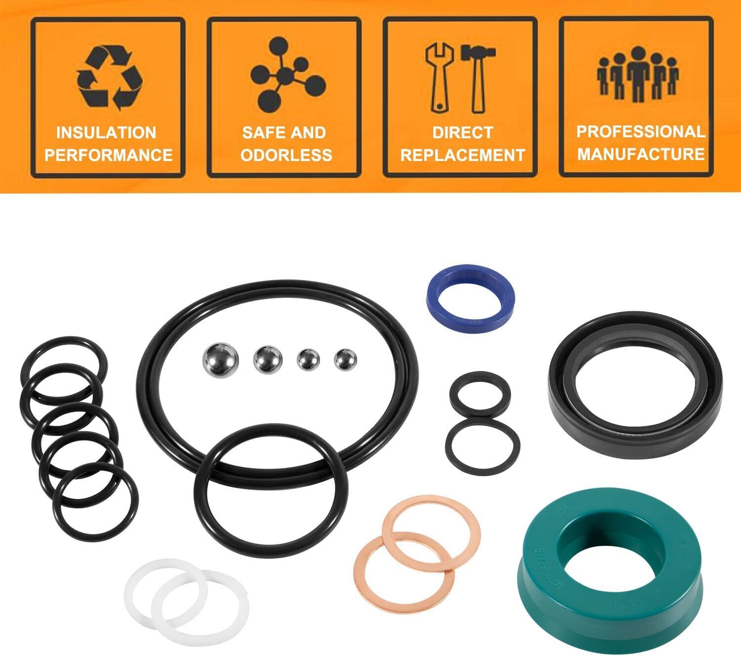For Sears Craftsman 328.12160 Floor Jack 2 Ton Seal Replacement Repair Kit 21Pcs