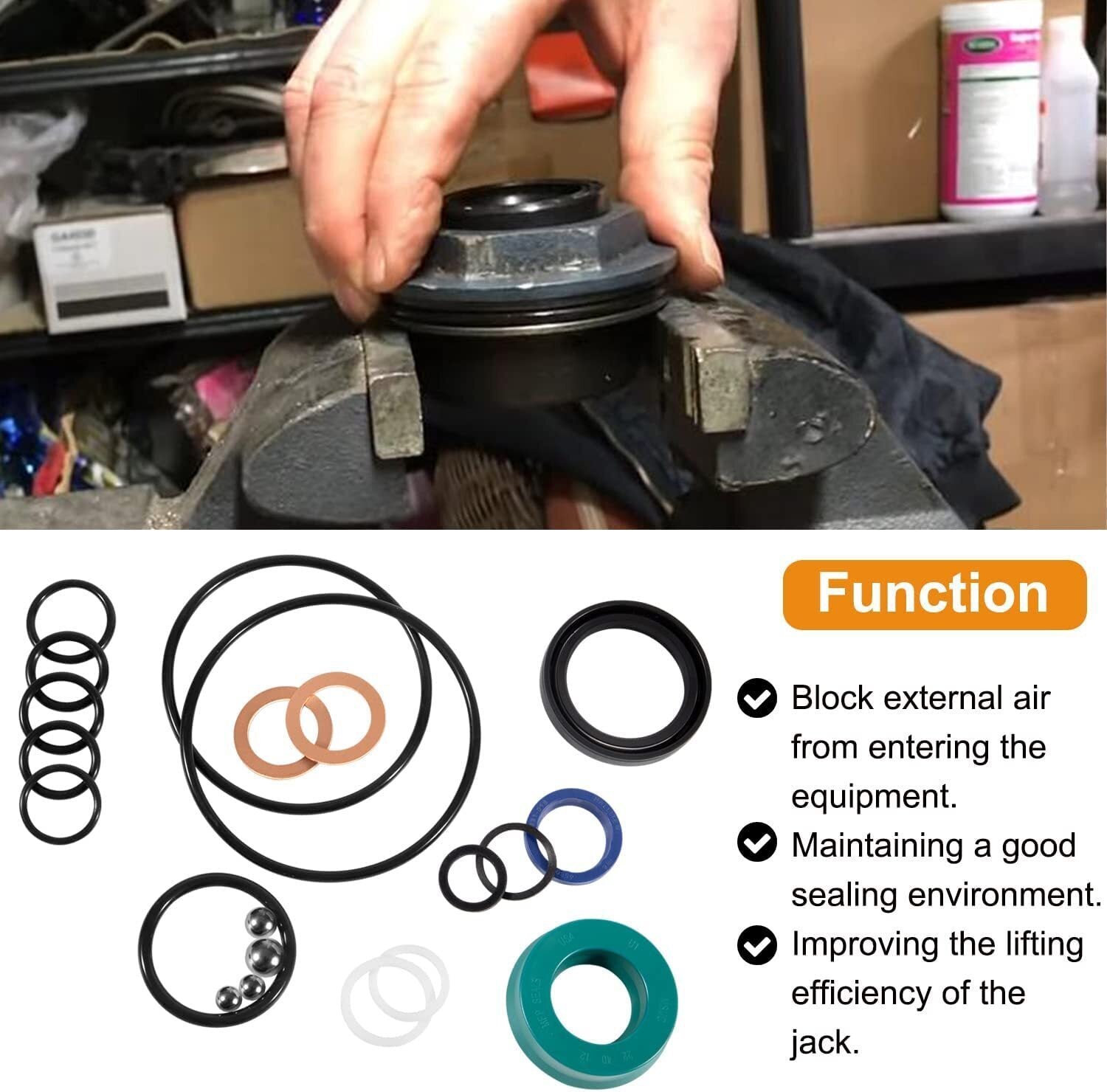 For Sears Craftsman 328.12160 Floor Jack 2 Ton Seal Replacement Repair Kit 21Pcs