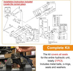 For Sears Craftsman 328.12160 Floor Jack 2 Ton Seal Replacement Repair Kit 21Pcs