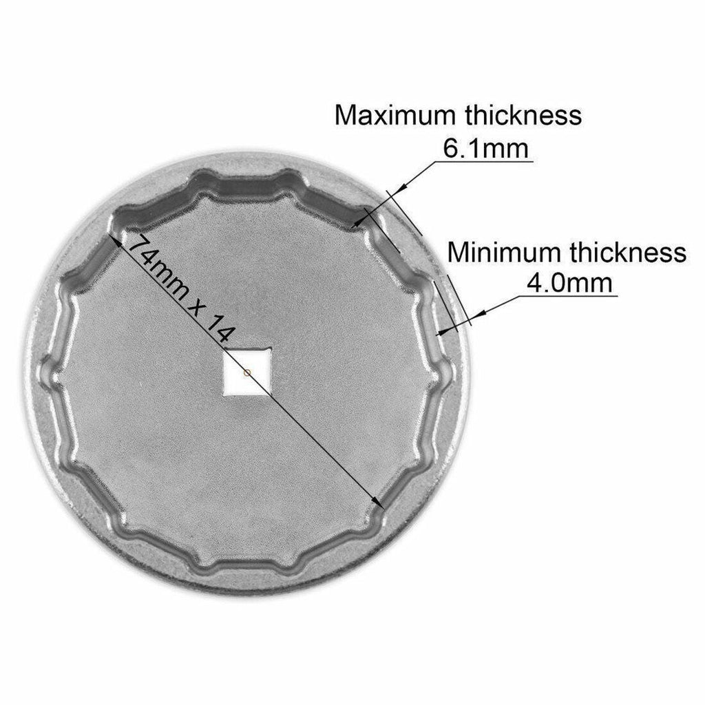74mm Oil Filter Wrench Socket Remover Caps Tool for Mercedes Benz Audi Toyota VW