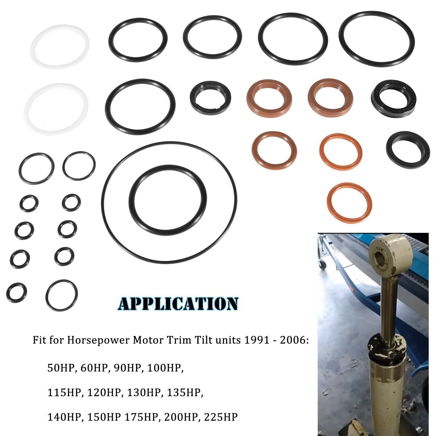 434519 Trim Tilt O-Ring Seal Rebuild Kit For Johnson Evinrude OMC 0434519 FSM011