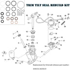 434519 Trim Tilt O-Ring Seal Rebuild Kit For Johnson Evinrude OMC 0434519 FSM011