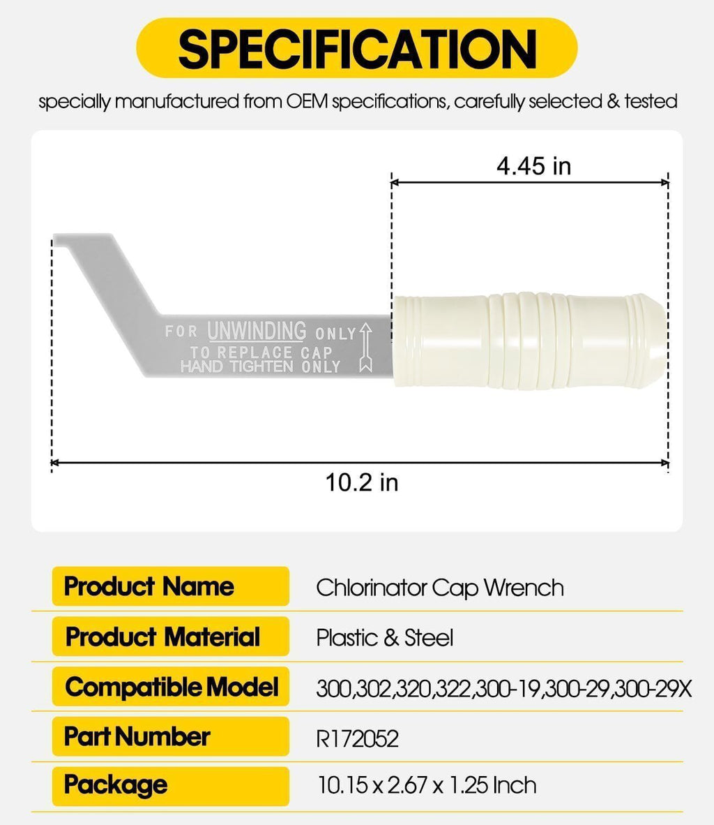 For Pentair Wrench Cap R172052 Rainbow Automatic Feeder Cap Lip Lid Wrench Tool
