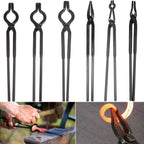 6Pcs Beginner Blacksmith Bladesmith Forge Tongs Tools Set Knife Making Tongs Set