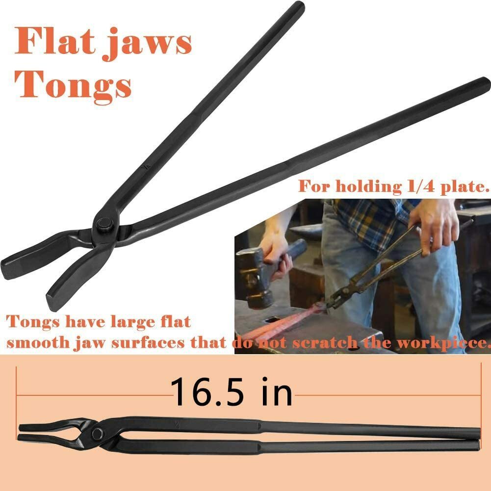 6Pcs Beginner Blacksmith Bladesmith Forge Tongs Tools Set Knife Making Tongs Set