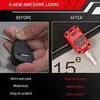 For JK Accessories Car Key Fob Case Cover for Jeep Wrangler JK 2007-2018 Red