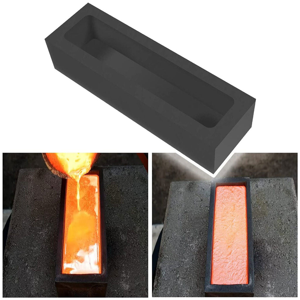 Graphite Ingot Mold For Melting Casting Gold Silver Aluminum Copper Brass (2KG)