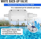 Replace For Pentair E10 White Back-Up Valve Replacement Automatic Pool Cleaner