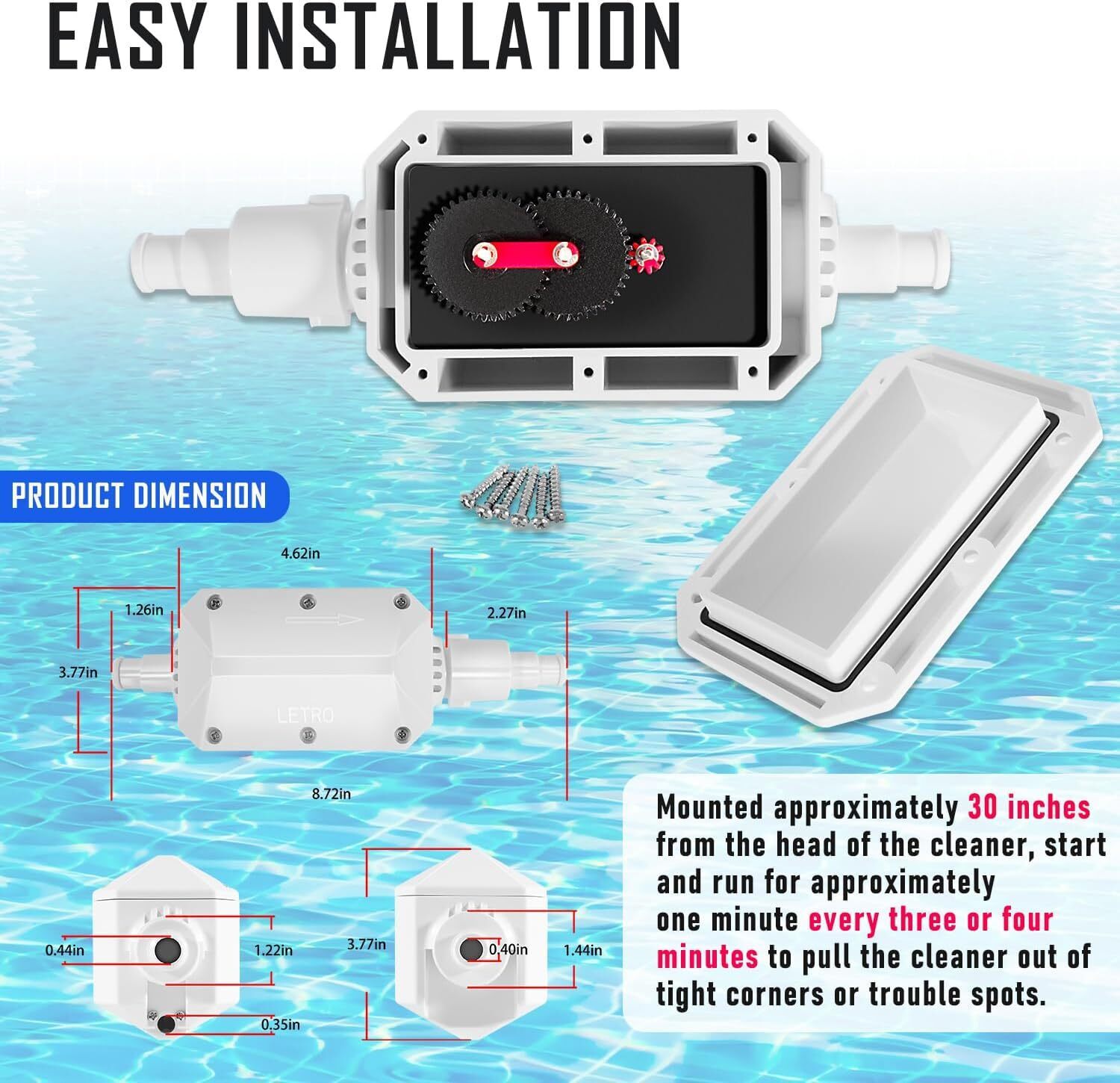 Replace For Pentair E10 White Back-Up Valve Replacement Automatic Pool Cleaner