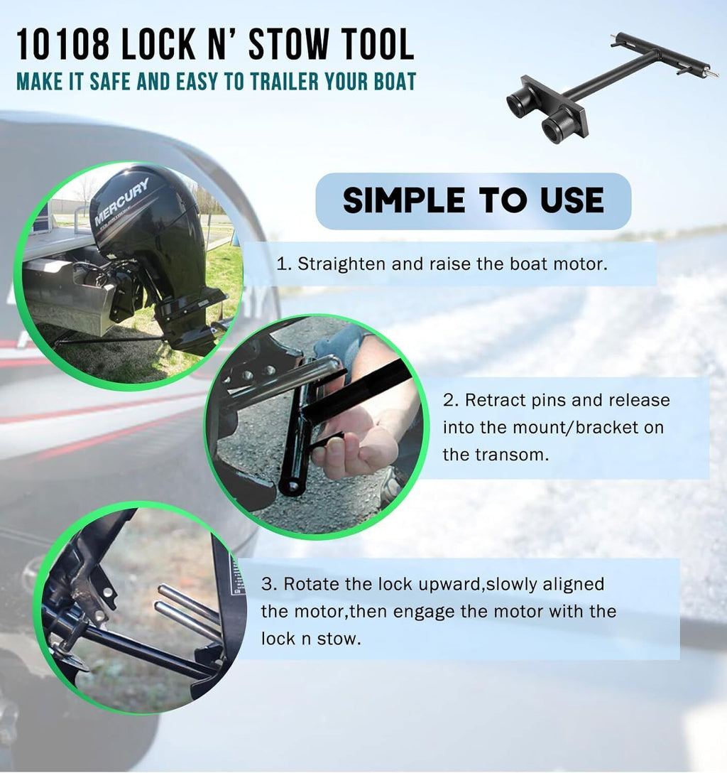 10108 Lock N’ Stow Transom Saver Fits Mercury 75-HP to 200-HP EFI EFI Engines