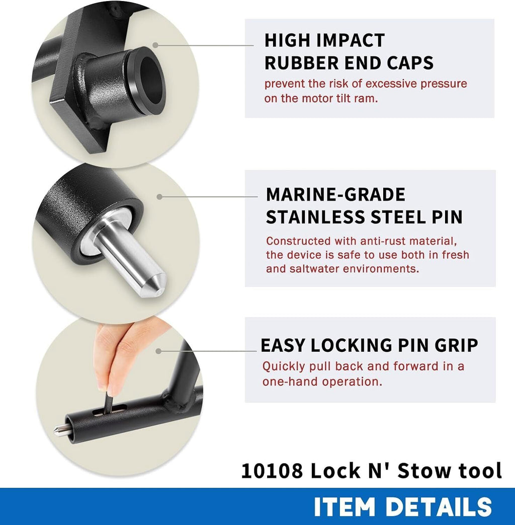 10108 Lock N’ Stow Transom Saver Fits Mercury 75-HP to 200-HP EFI EFI Engines
