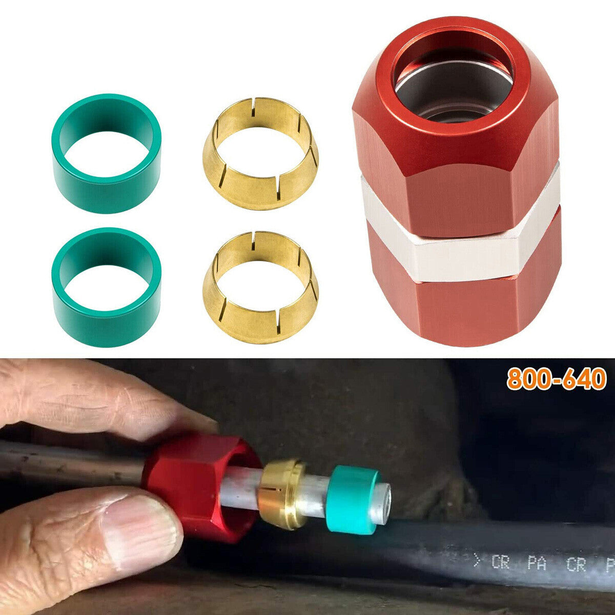 800-640 5/8'' Aluminum Line Splice Repair Kit Works for A/C, coolant Etc