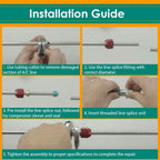 800-640 5/8'' Aluminum Line Splice Repair Kit Works for A/C, coolant Etc