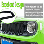 7pcs Front Grill Grille Inserts Guard ABS Cover Trim for Jeep Renegade 2015-2018