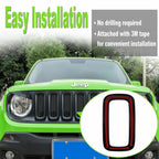 7pcs Front Grill Grille Inserts Guard ABS Cover Trim for Jeep Renegade 2015-2018