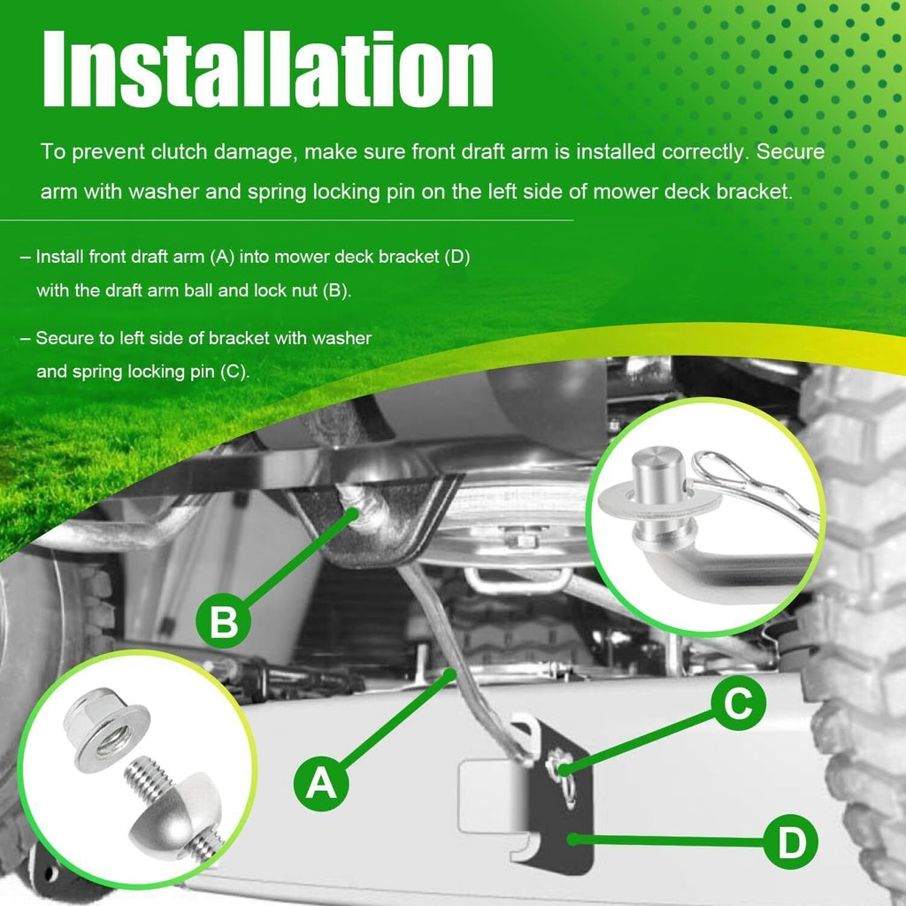John Deere GX20497A Front Draft Arm Deck Lift Linkage Kit