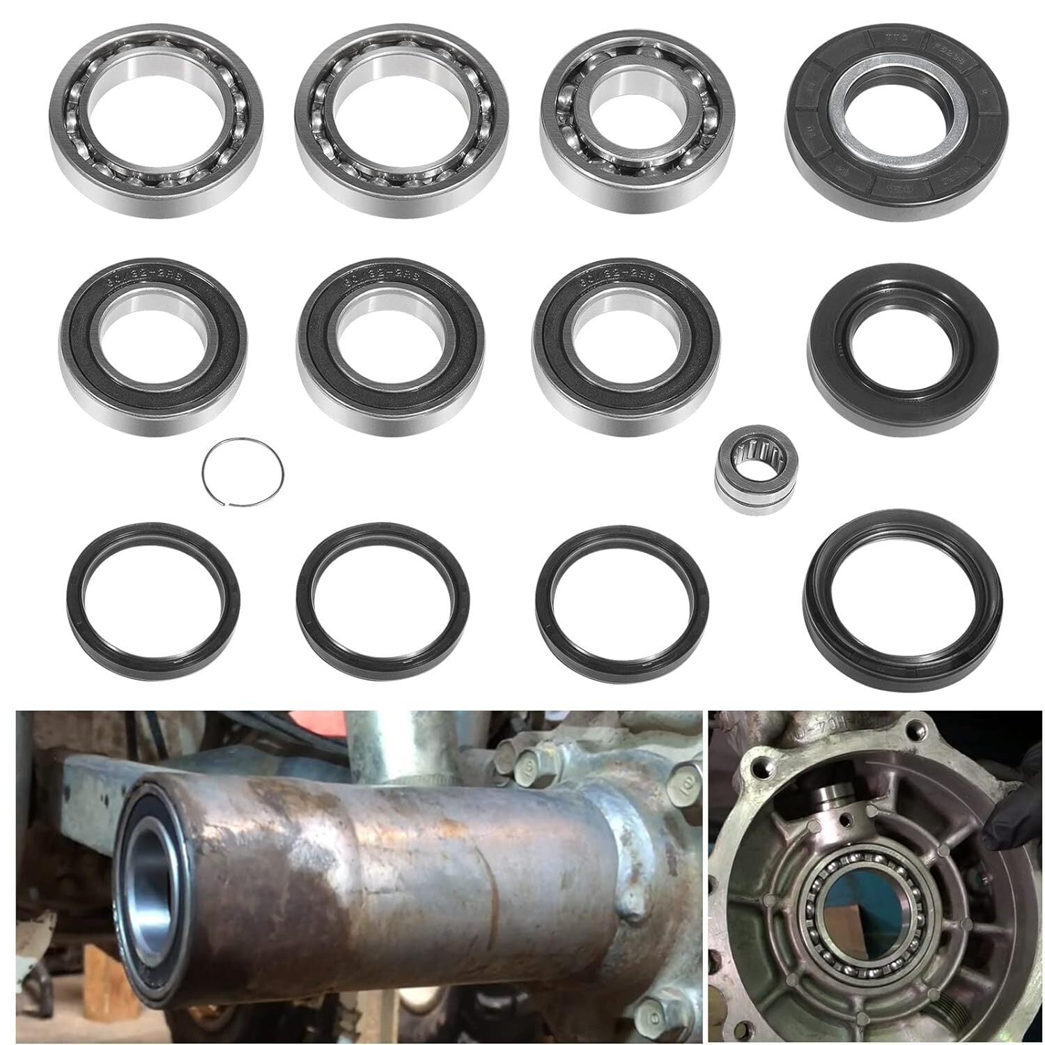 Rear Differential Axle Bearing Seal Kit for Honda TRX250 EX Recon Sportrax 97-17