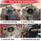 Rear Differential Axle Bearing Seal Kit for Honda TRX250 EX Recon Sportrax 97-17