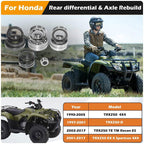 Rear Differential Axle Bearing Seal Kit for Honda TRX250 EX Recon Sportrax 97-17