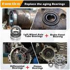Rear Differential Axle Bearing Seal Kit for Honda TRX250 EX Recon Sportrax 97-17