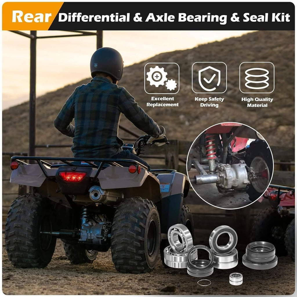 Rear Differential Axle Bearing Seal Kit for Honda TRX250 EX Recon Sportrax 97-17