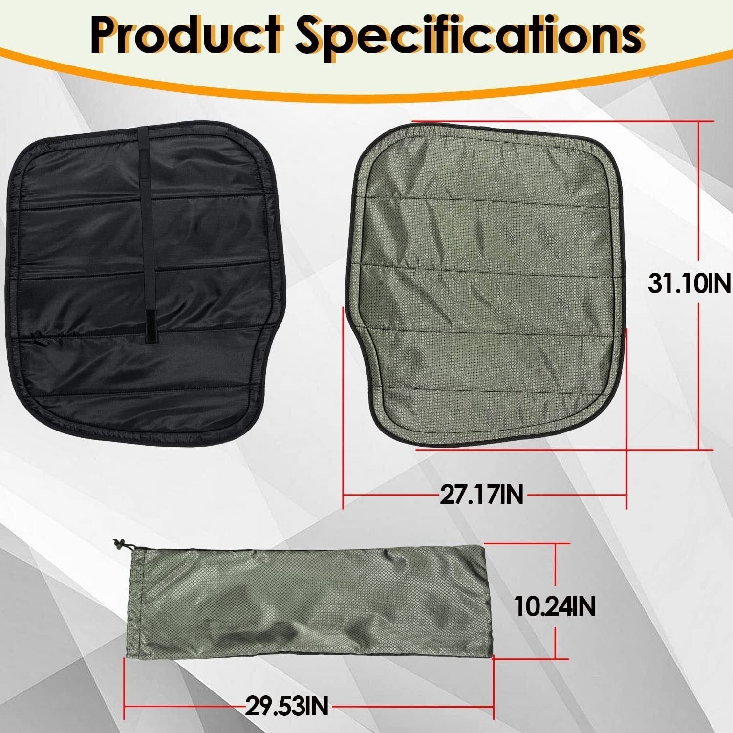 For Mercedes-Benz Sprinter Cargo Van 07-18 Insulated Blackout Rear Door Covers
