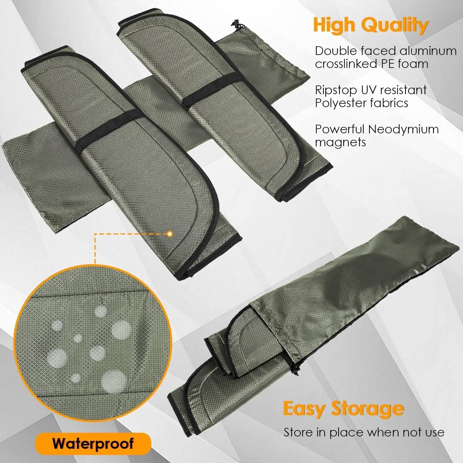 For Mercedes-Benz Sprinter Cargo Van 07-18 Insulated Blackout Rear Door Covers
