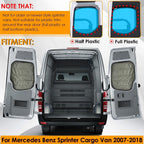 For Mercedes-Benz Sprinter Cargo Van 07-18 Insulated Blackout Rear Door Covers