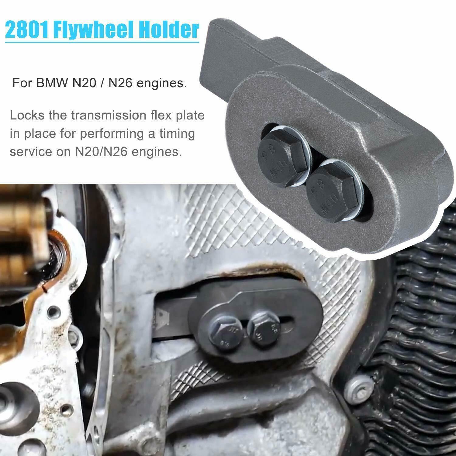 2801 Flywheel Holder Lock Tool & 7676 Oil Seal Repair Kit for BMW N20 N26 Engine