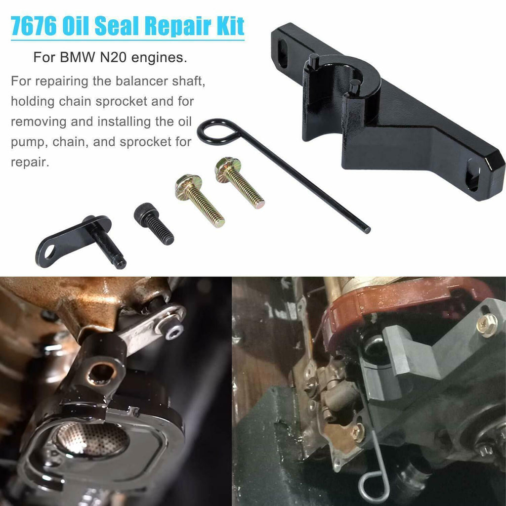 2801 Flywheel Holder Lock Tool & 7676 Oil Seal Repair Kit for BMW N20 N26 Engine