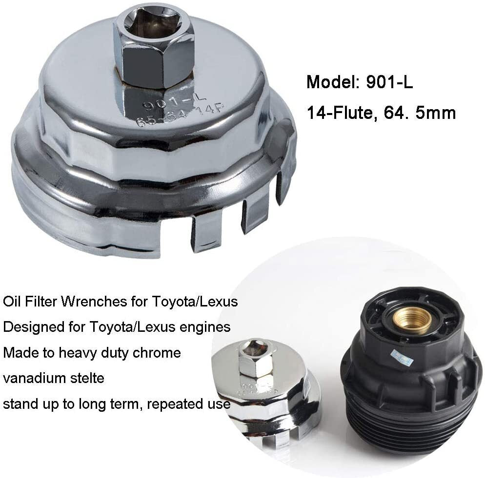 Steel Oil Filter Wrench Tool For Toyota Camry Land Cruiser Aurion & Lexus