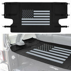 Rear Trunk Cargo Cover Luggage Shade w/ US Flag for Jeep Wrangler JK 2007-2018