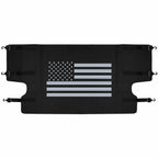 Rear Trunk Cargo Cover Luggage Shade w/ US Flag for Jeep Wrangler JK 2007-2018