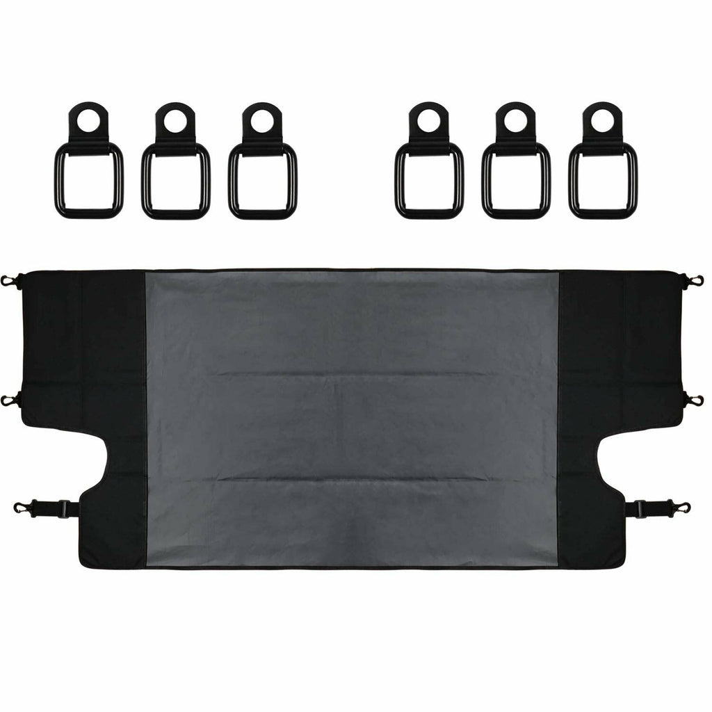 Rear Trunk Cargo Cover Luggage Shade w/ US Flag for Jeep Wrangler JK 2007-2018