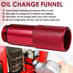 2Pcs Red Oil Change Funnel & Magnetic Oil Dipstick for Honda Generator EU2200i