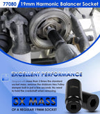 19mm Harmonic Balancer Impact Socket Pulley Damper Bolt Tool for Honda Engines
