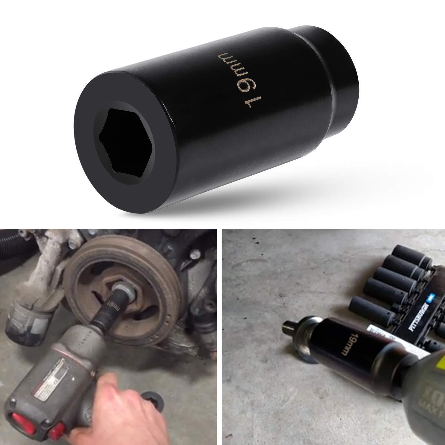 19mm Harmonic Balancer Impact Socket Pulley Damper Bolt Tool for Honda Engines