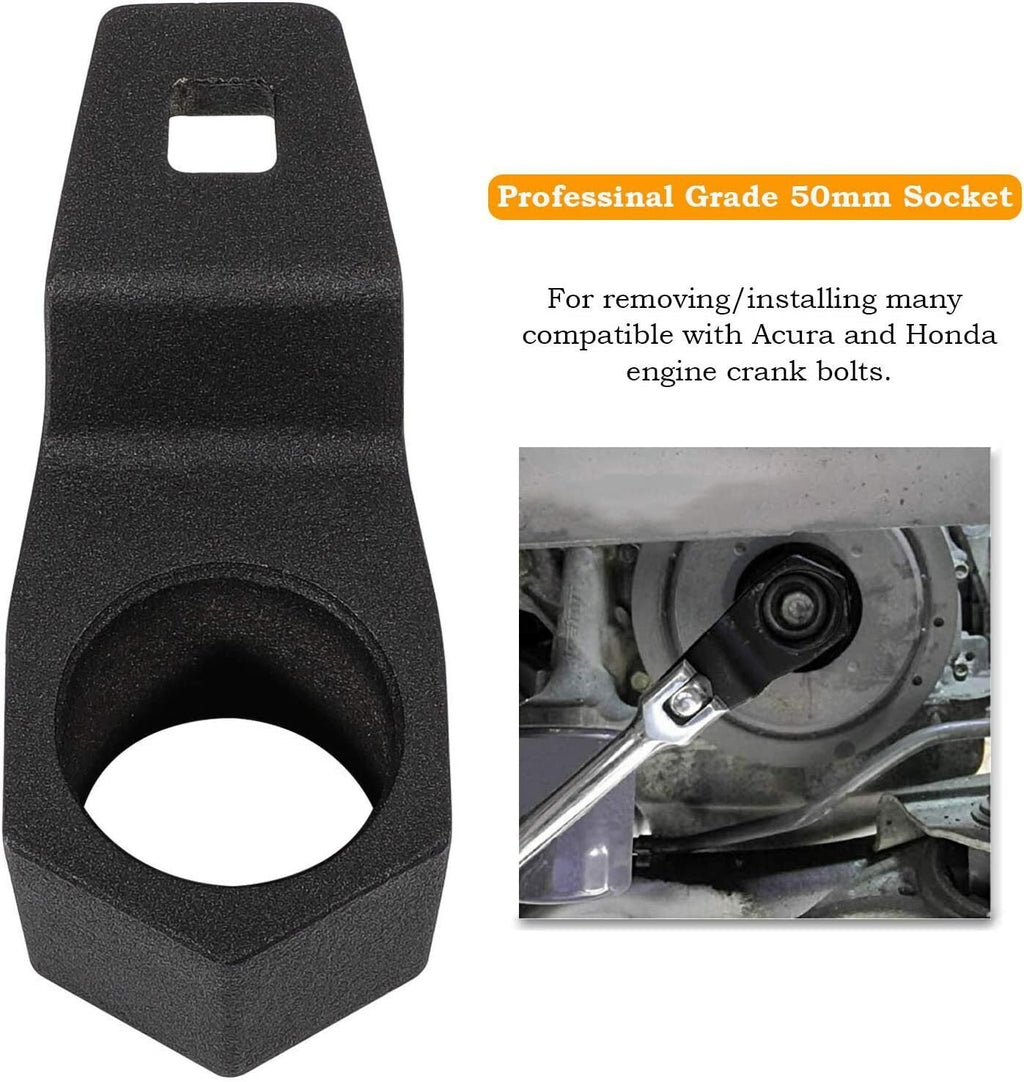 Crank Pulley Wrench Holder Tool 50mm Removal Holding Spanner Kit for Honda Acura