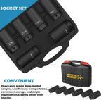 6 Pack Crank Bolt Socket Set 17/19/21/22/24/27mm Harmonic Balancer Impact Socket