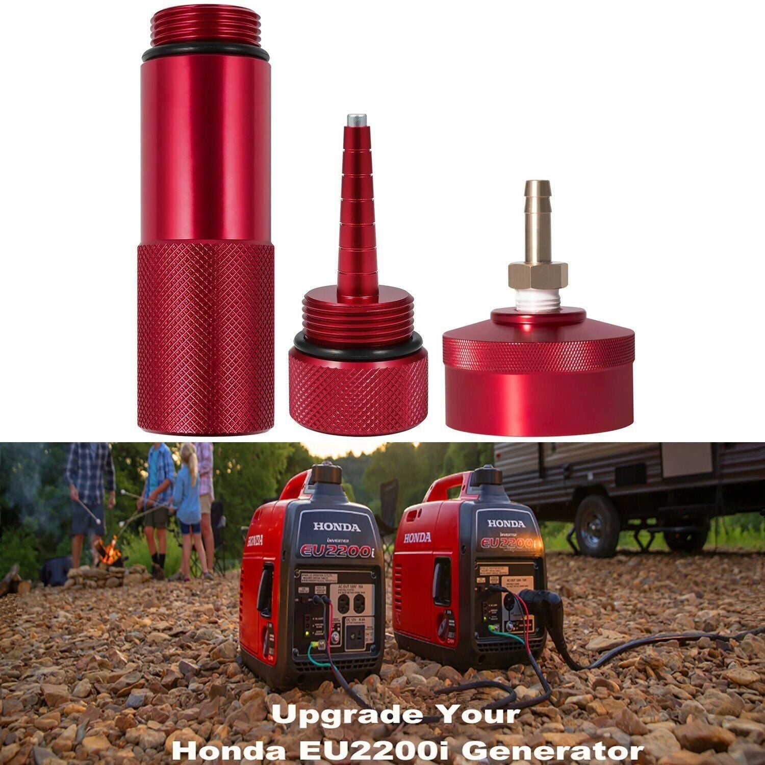Extended Run Gas Cap Hose Oil Funnel Dipstick Kit for Honda Generator EU2200i