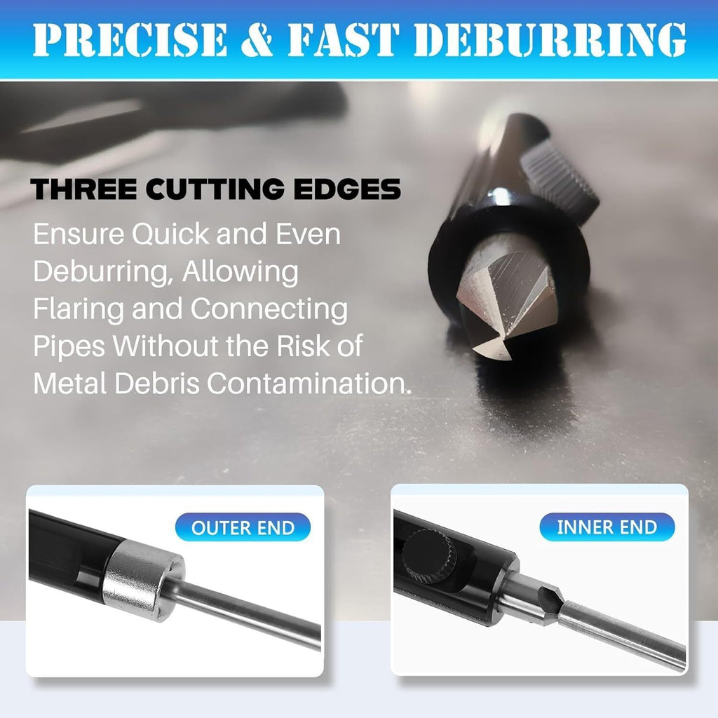 LTTR1 Rimming Deburring Tool for 3/16" to 1/2" Tubing Brake Line Deburring Tool