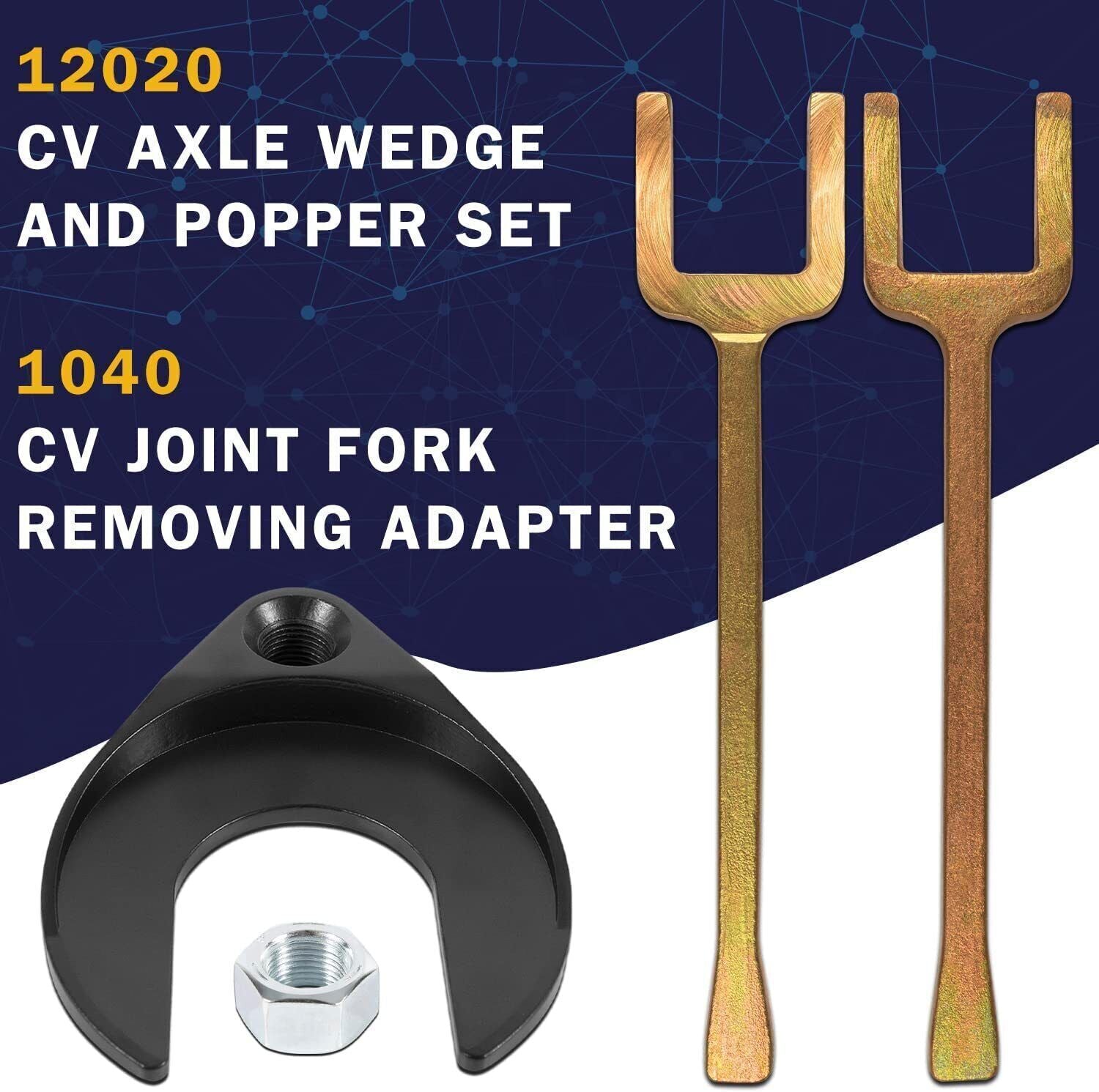 12020 Front Wheel Drive Axle Popper Kit & 1040 CV Joint Fork Removing Adapter