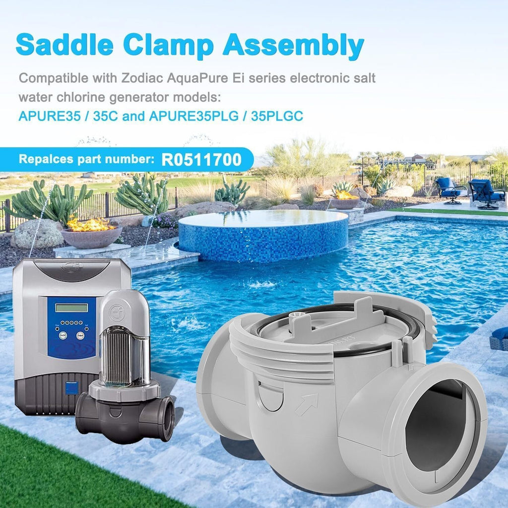 for Zodiac AquaPure Ei Series, APURE35 R0511700 Saddle Clamp Assy With O-Ring