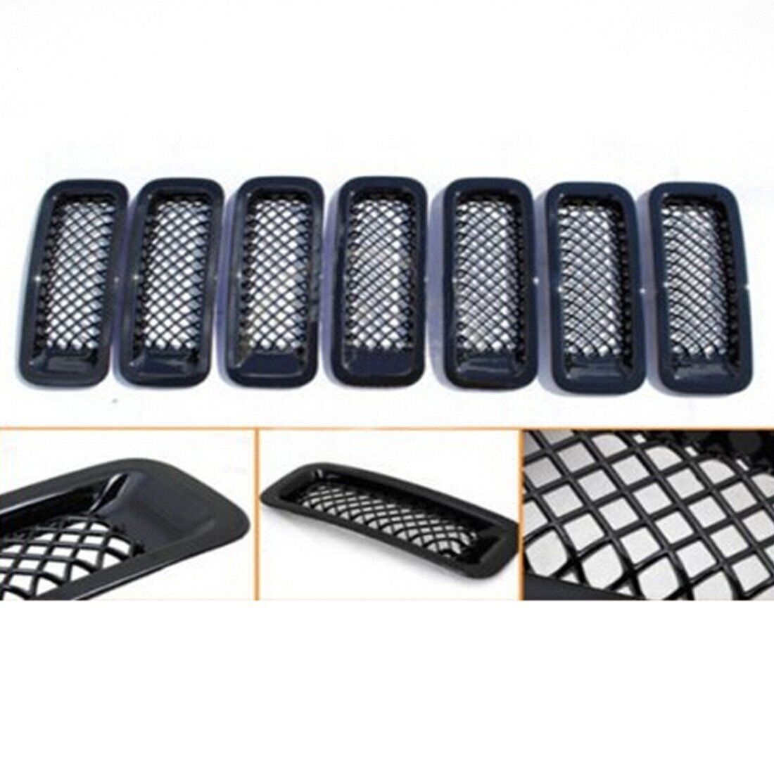 Front Mesh Grille Grill Angry Bird Headlight Cover for Jeep Patriot 2011-2018