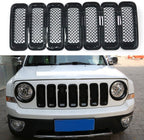 Front Mesh Grille Grill Angry Bird Headlight Cover for Jeep Patriot 2011-2018